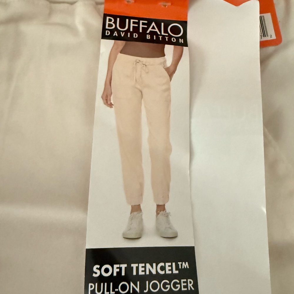 Buffalo David Bitton Women's Soft Tencel Pull-On Jogger 2XL CREAM  New